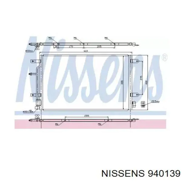 Радіатор кондиціонера 940139 Nissens