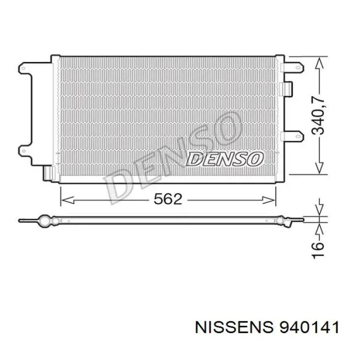 Радіатор кондиціонера 940141 Nissens