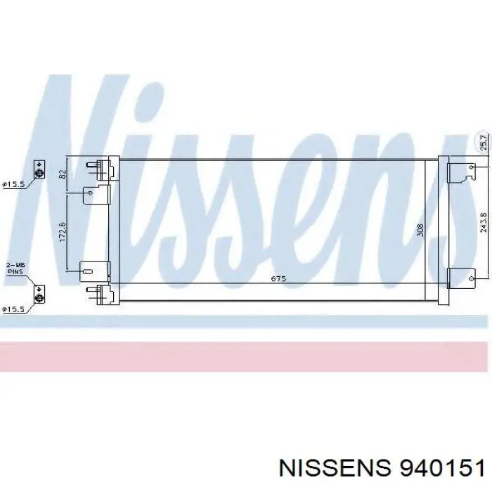 940151 Nissens радіатор кондиціонера