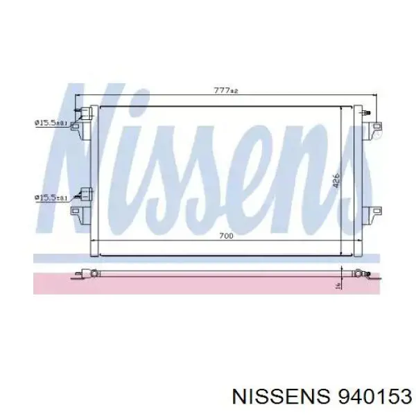 940153 Nissens радіатор кондиціонера