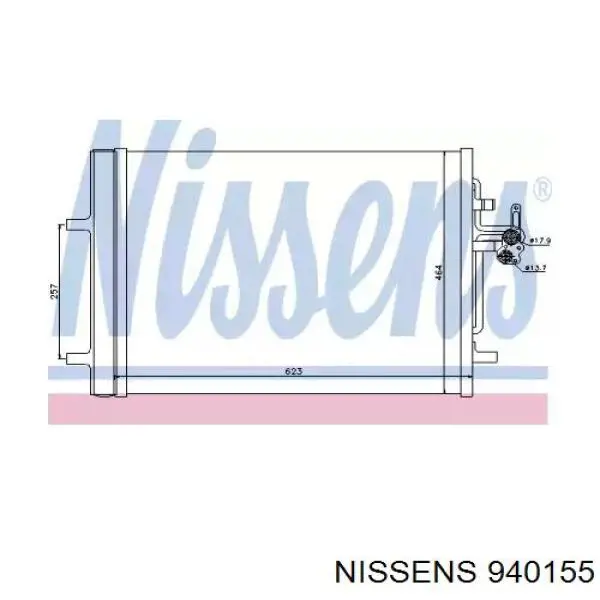 Радіатор кондиціонера 940155 Nissens