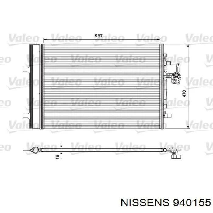Радіатор охолодження кондиціонера Nissens 940155