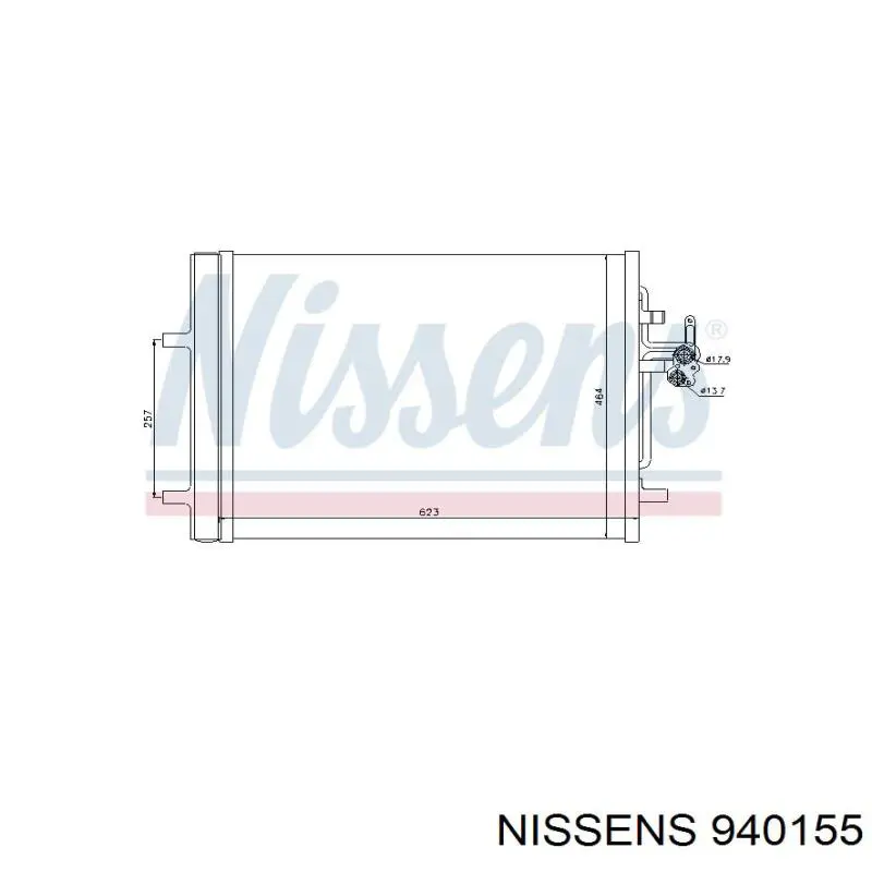 Радіатор кондиціонера 940155 Nissens