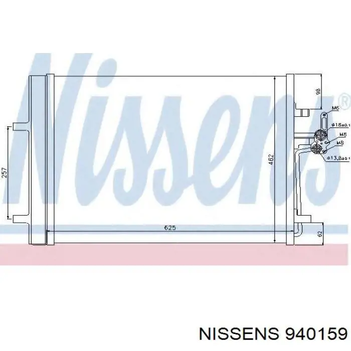 Радіатор охолодження кондиціонера Nissens 940159