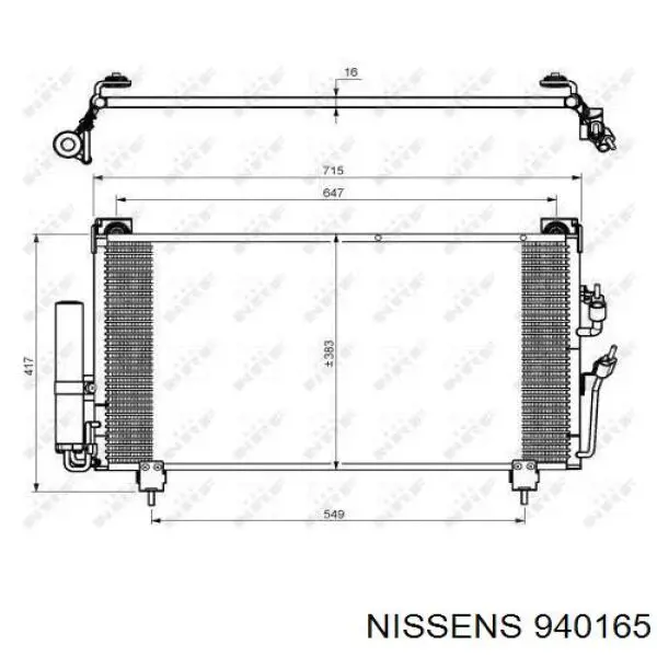 940165 Nissens радіатор кондиціонера