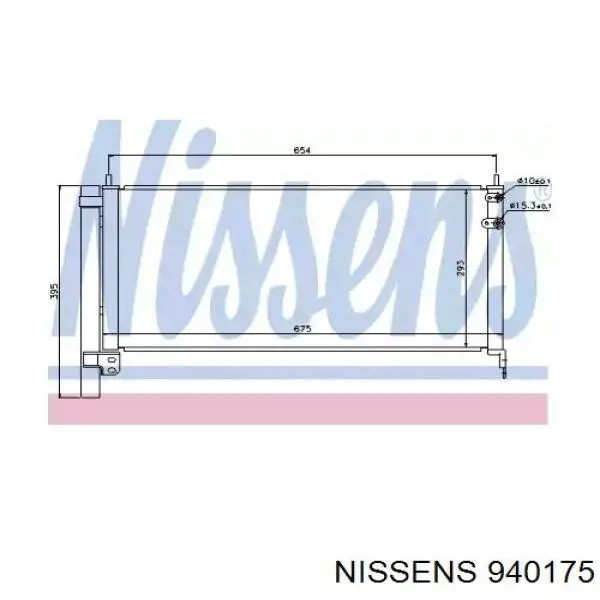 Купити 940175 Nissens Радіатор системи охолодження кондиціонера