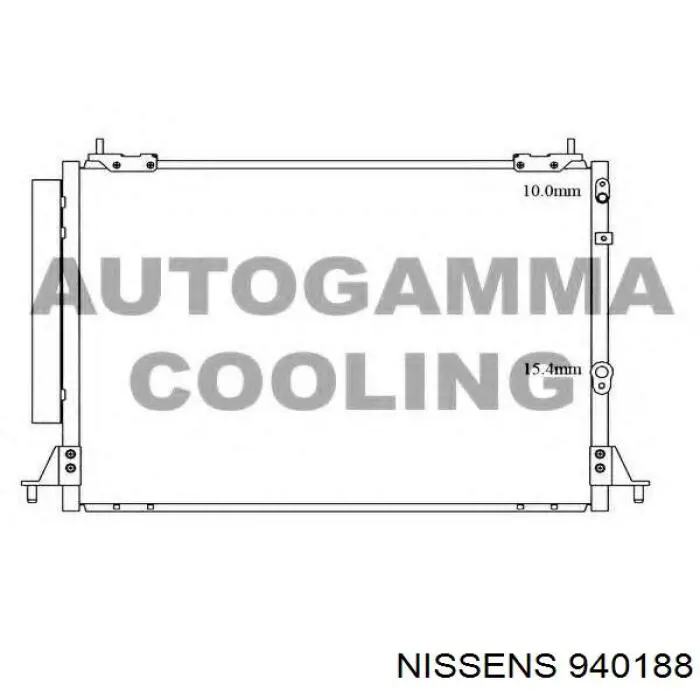 Радіатор кондиціонера 940188 Nissens