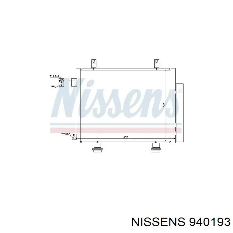 Купити 940193 Nissens Радіатор системи охолодження кондиціонера