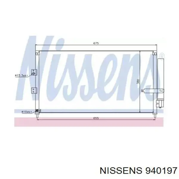 Купити 940197 Nissens Радіатор системи охолодження кондиціонера