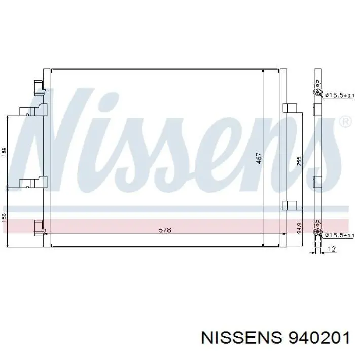 940201 Nissens радіатор кондиціонера