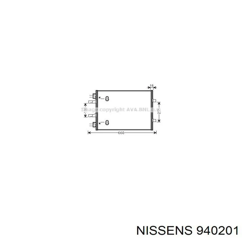Купити 940201 Nissens Радіатор системи охолодження кондиціонера