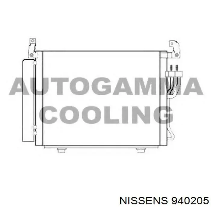 Радіатор кондиціонера 940205 Nissens