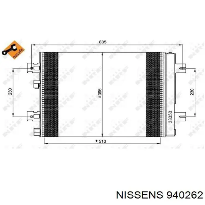 940262 Nissens радіатор кондиціонера