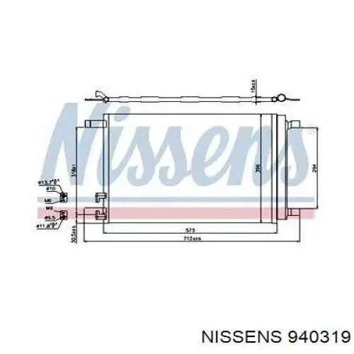 940319 Nissens радіатор кондиціонера