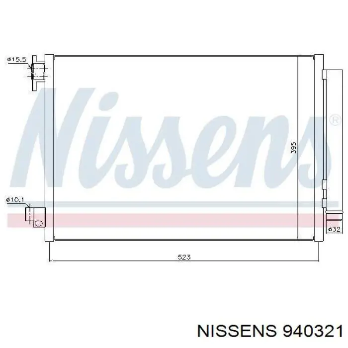 940321 Nissens радіатор кондиціонера