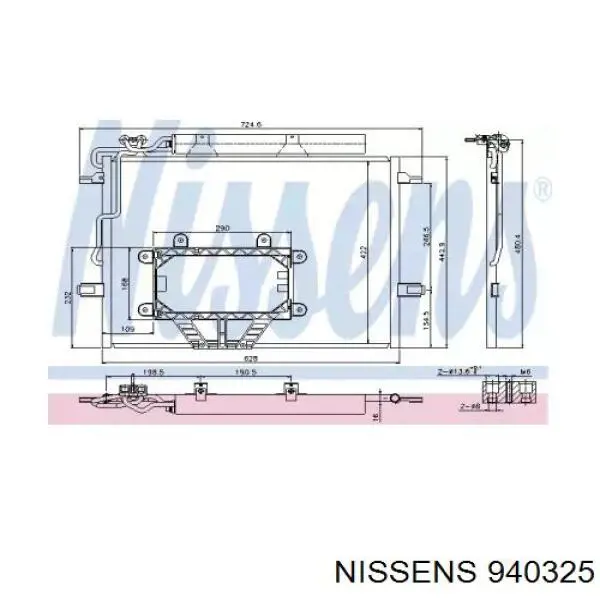 940325 Nissens радіатор кондиціонера