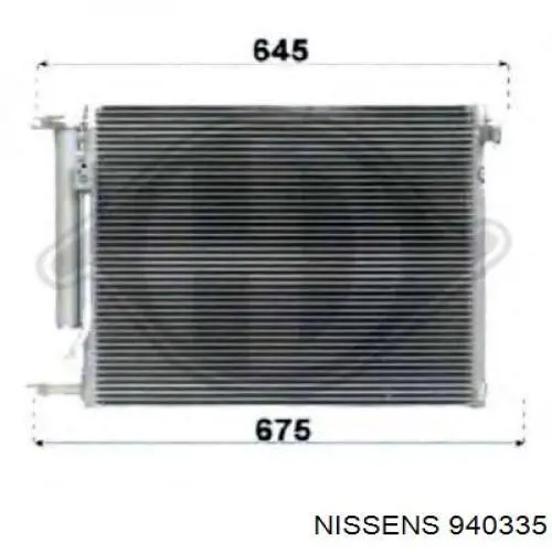 Радіатор кондиціонера 940335 Nissens