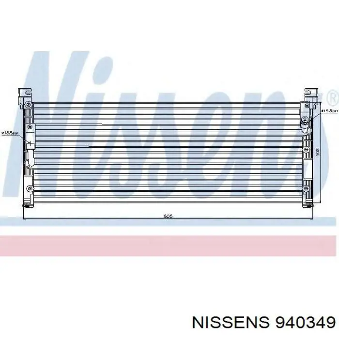 Радіатор кондиціонера 940349 Nissens