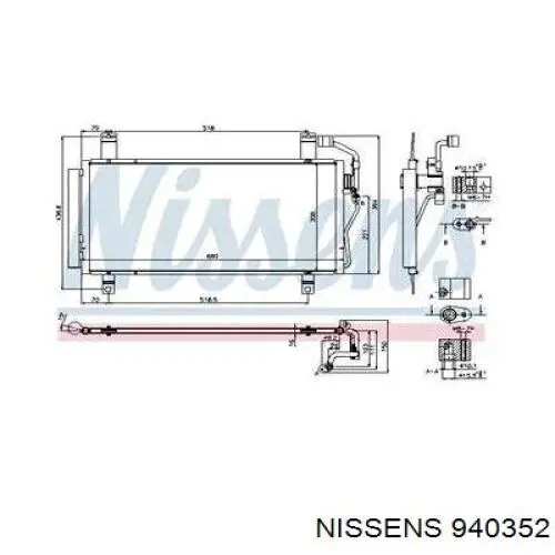 940352 Nissens радіатор кондиціонера