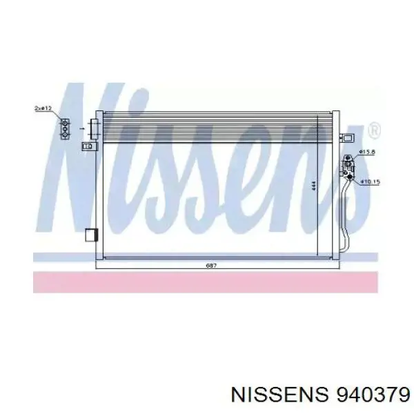 940379 Nissens радіатор кондиціонера
