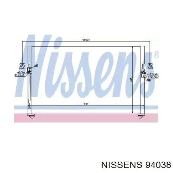 94038 Nissens радіатор кондиціонера