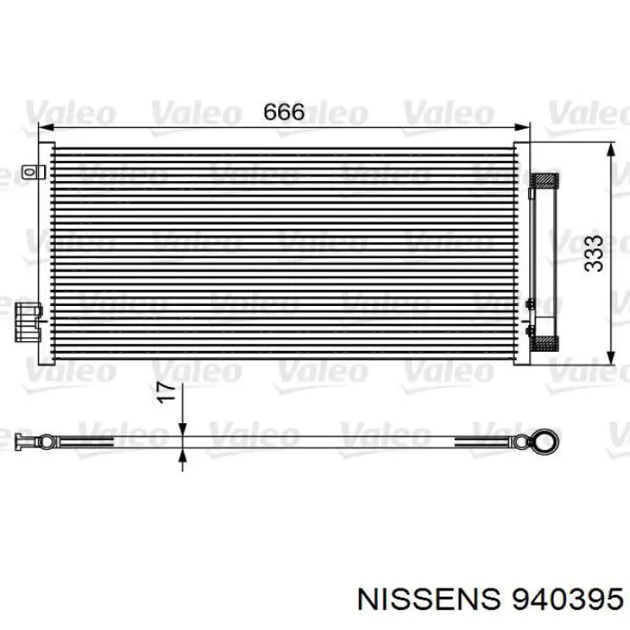 940395 Nissens радіатор кондиціонера