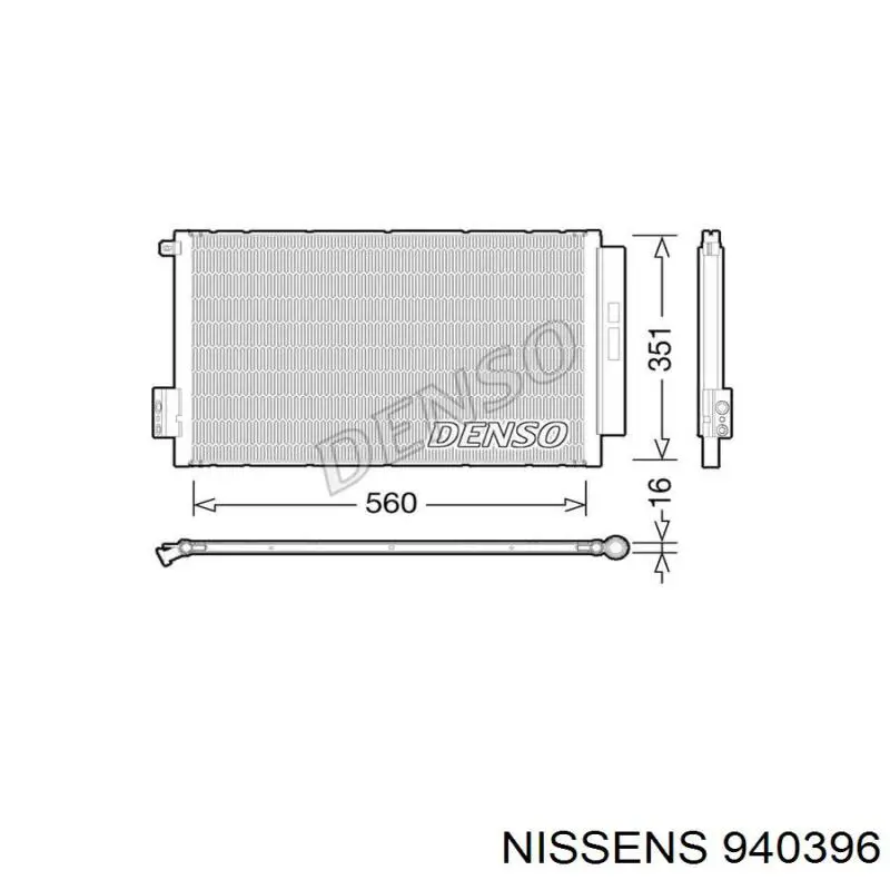 940396 Nissens радіатор кондиціонера