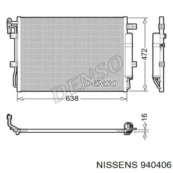940406 Nissens радіатор кондиціонера