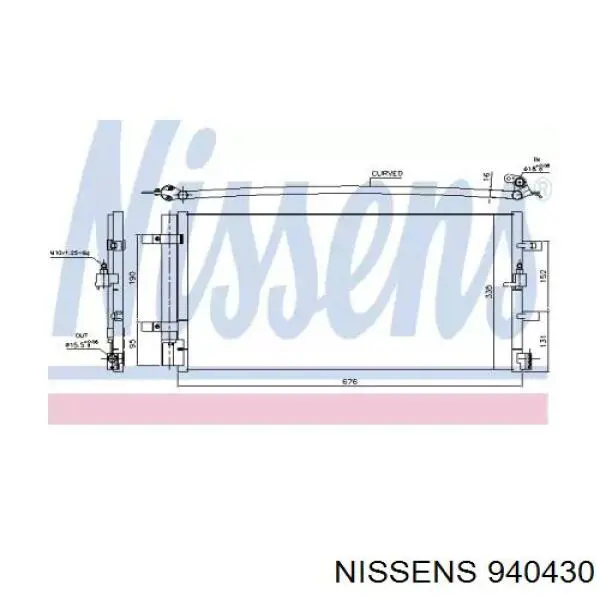 940430 Nissens радіатор кондиціонера