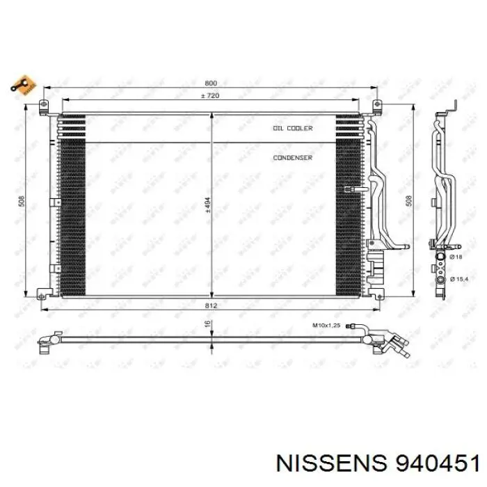 940451 Nissens радіатор кондиціонера