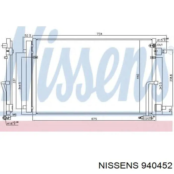 Купити 940452 Nissens Радіатор системи охолодження кондиціонера