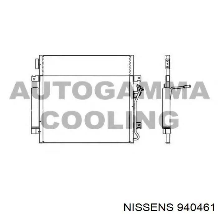 Конденсатор кондиціонера Nissens 940461 ціна, від 175.62 USD