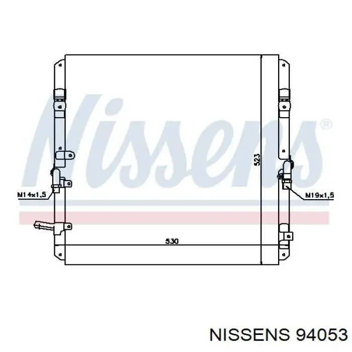 Радіатор кондиціонера 94053 Nissens