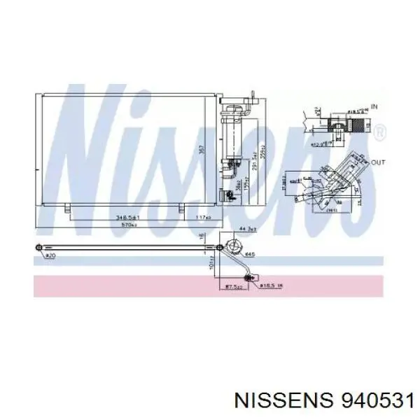 940531 Nissens радіатор кондиціонера