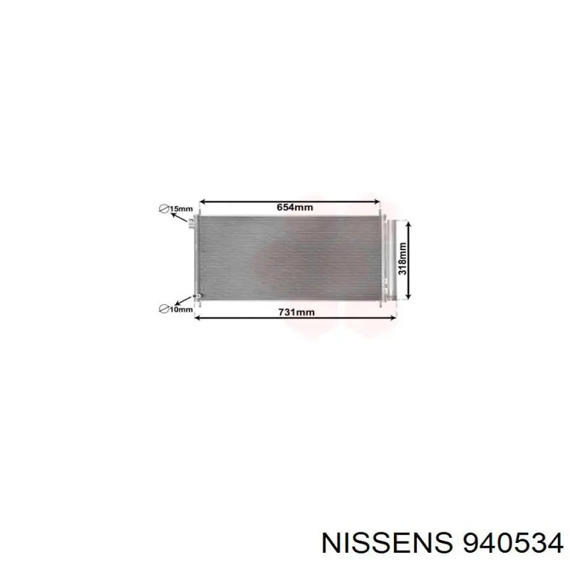 Радіатор охолодження кондиціонера NRF 350580