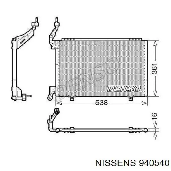 Радіатор кондиціонера 940540 Nissens