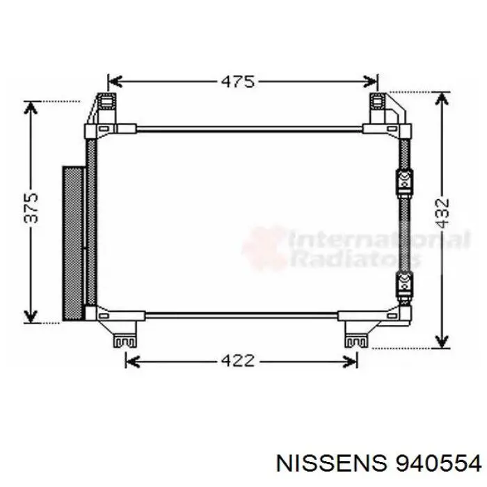 Конденсатор кондиціонера Nissens 940554 ціна, від 108.25 USD