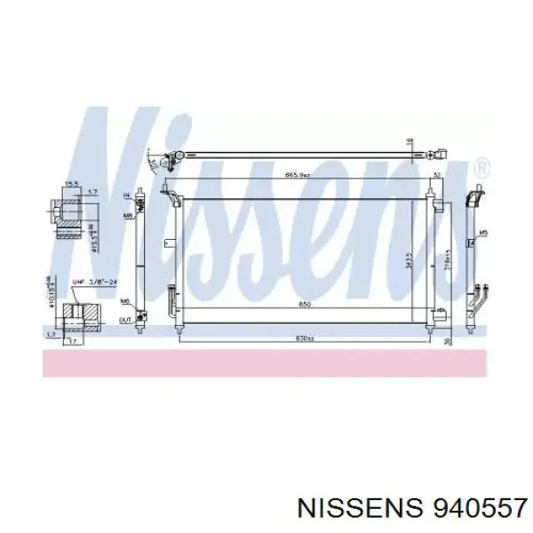940557 Nissens радіатор кондиціонера