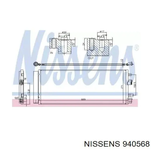 Конденсатор кондиціонера Opel 13453205 ціна, від 80.33 USD