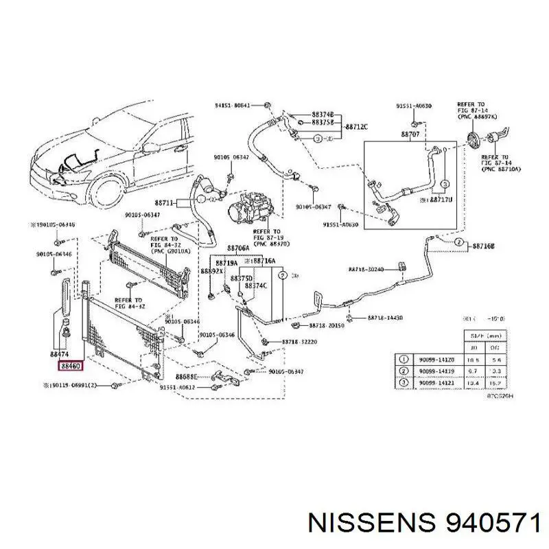 Радіатор кондиціонера 8846030B60 Toyota