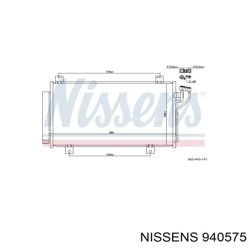 Конденсатор кондиціонера Nissens 940575 ціна, від 120.92 USD