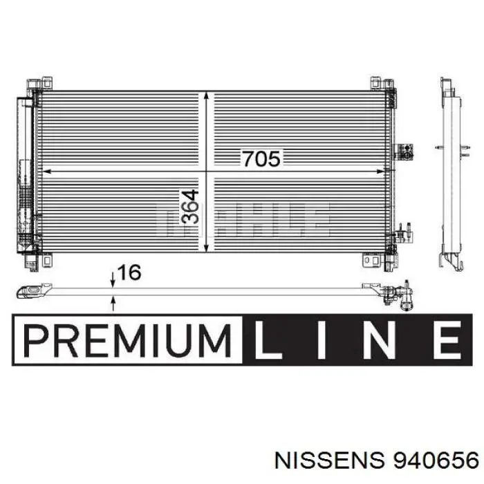 940656 Nissens радіатор кондиціонера