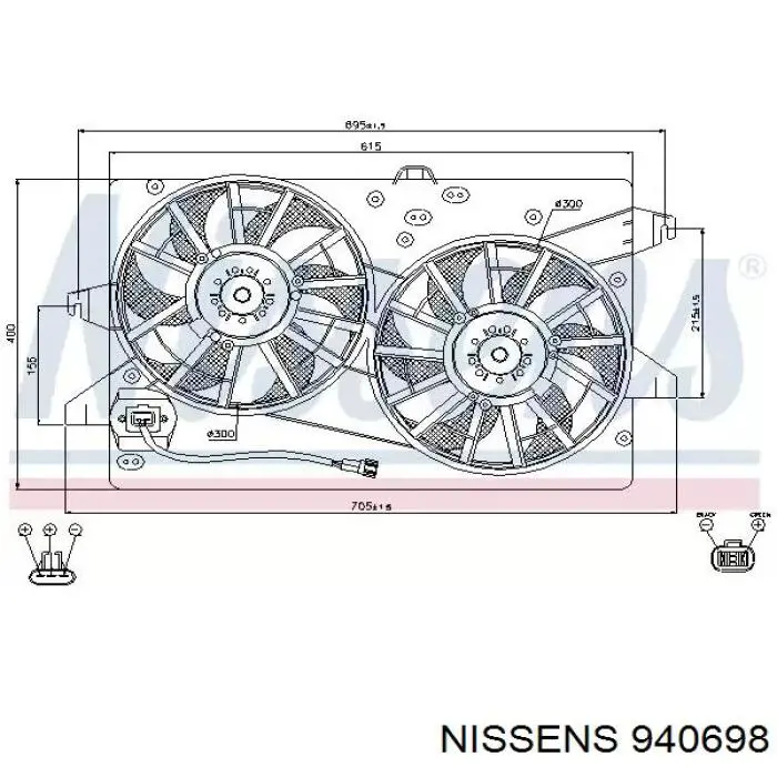 940698 Nissens радіатор кондиціонера