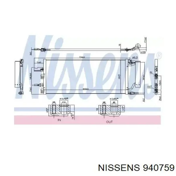 Купити DCN05036 Denso Радіатор системи охолодження кондиціонера