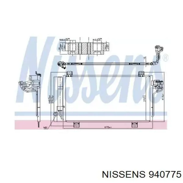 941174 Nissens радіатор кондиціонера