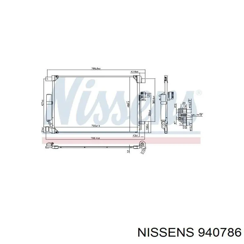 940786 Nissens радіатор кондиціонера