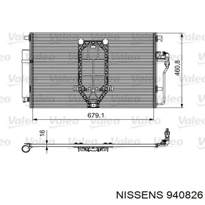 940826 Nissens радіатор кондиціонера
