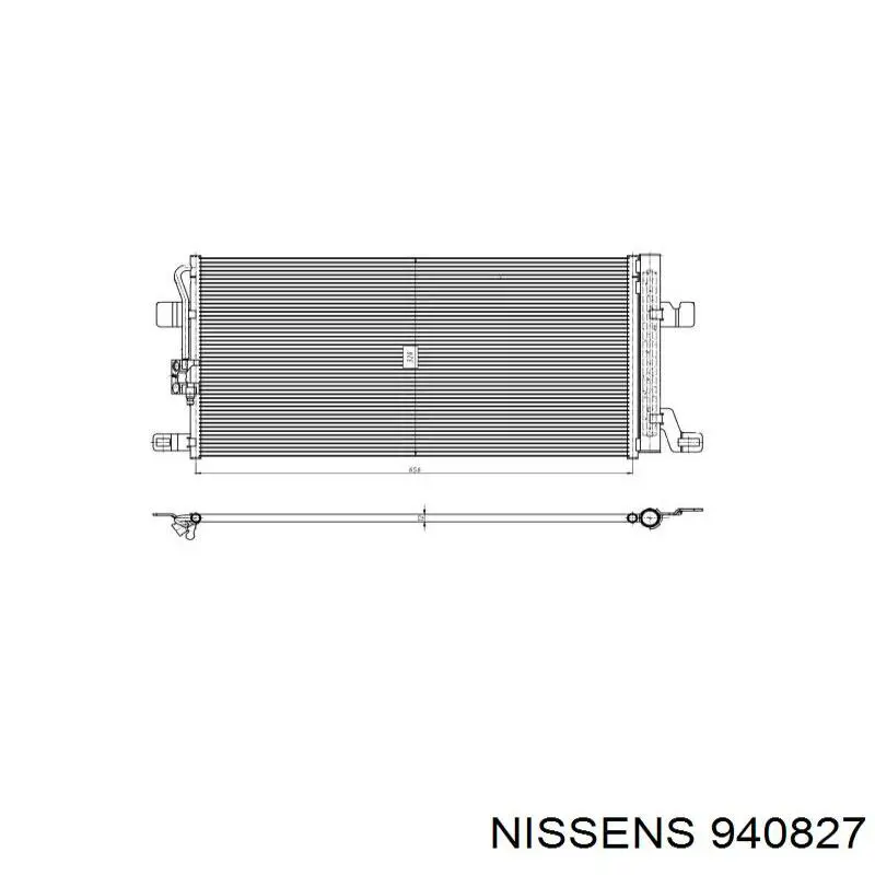 Радіатор кондиціонера 940827 Nissens