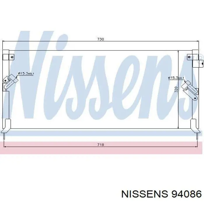 94086 Nissens радіатор кондиціонера