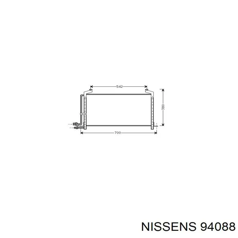 Купити 94088 Nissens Радіатор системи охолодження кондиціонера